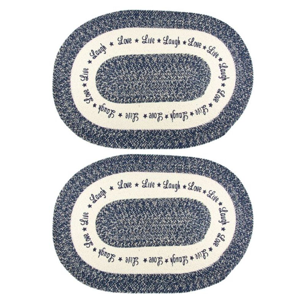 Sunflower Garden LIVE LAUGH LOVE Braided Rug Set, 20 x 30 Inch